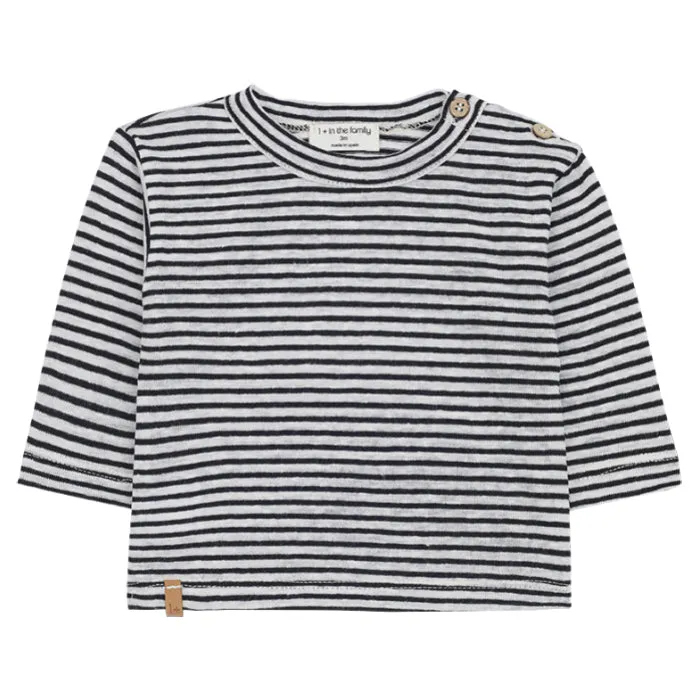 1+ In The Family Baby And Child Mikel T-shirt Blue-Notte Stripes