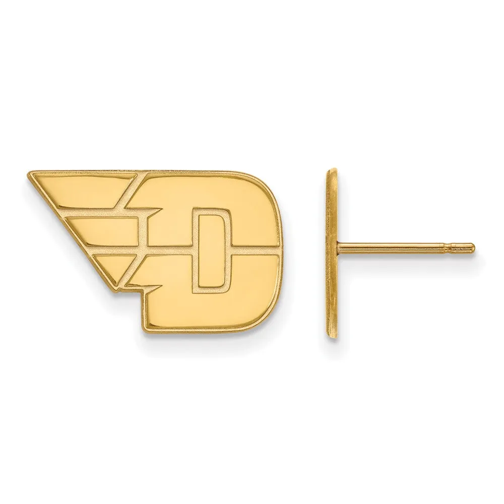 10k Yellow Gold University of Dayton Small Post Earrings