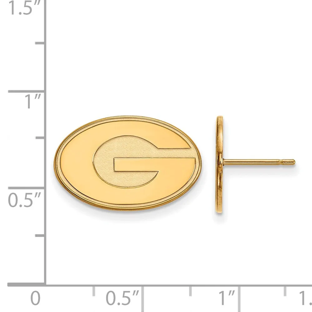 10k Yellow Gold University of Georgia Small Initial G Post Earrings