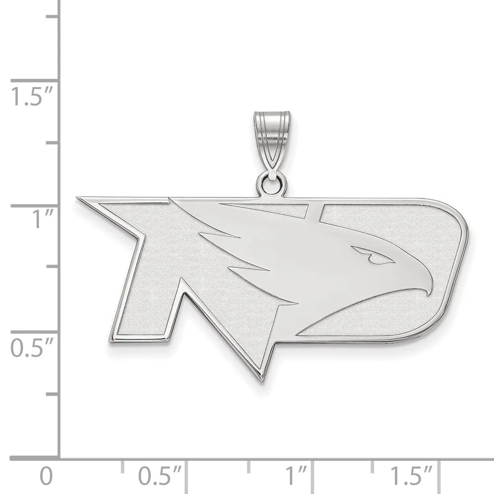 14k White Gold North Dakota Large Square Logo Pendant