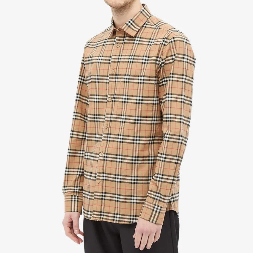 (40% Off) Burberry Simpson Check Long Sleeve Shirt