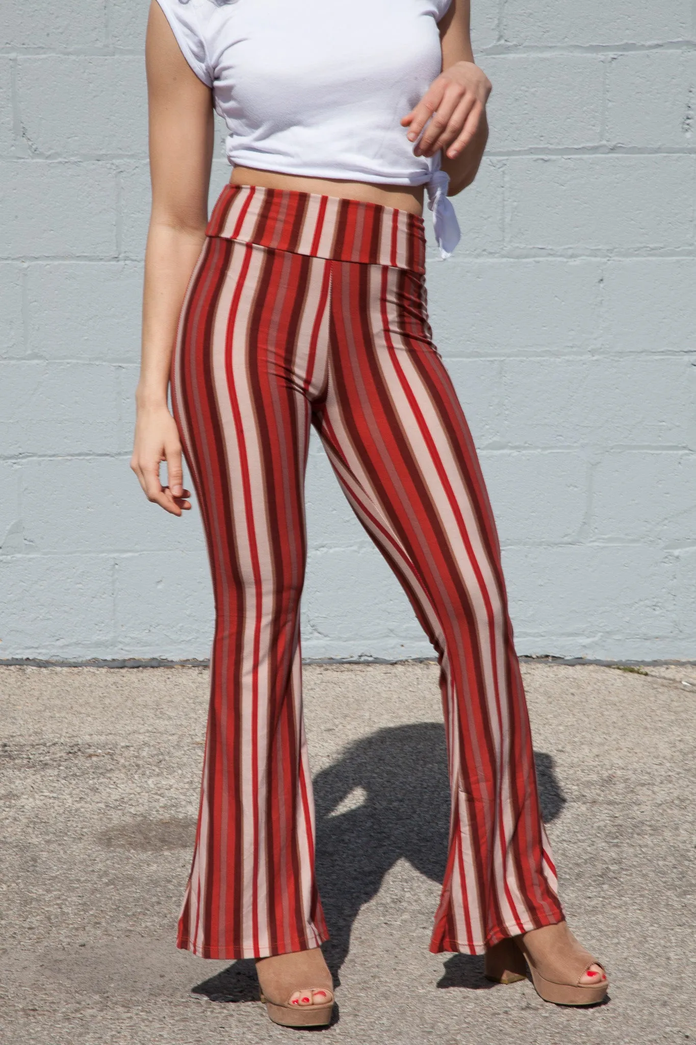 70's Striped Bell Bottoms