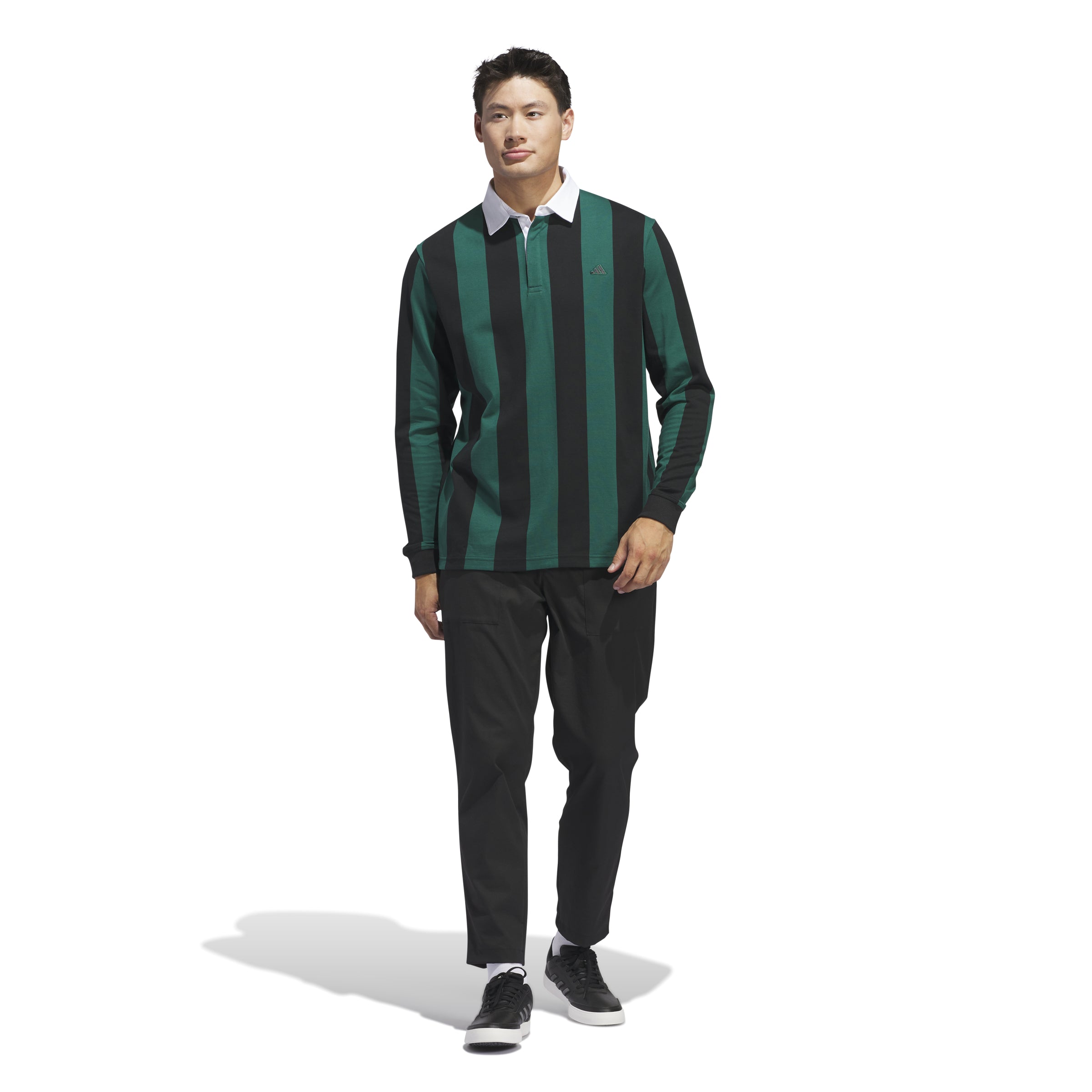 adidas Go-To Long Sleeve Rugby Polo Shirt - Court Green SS24