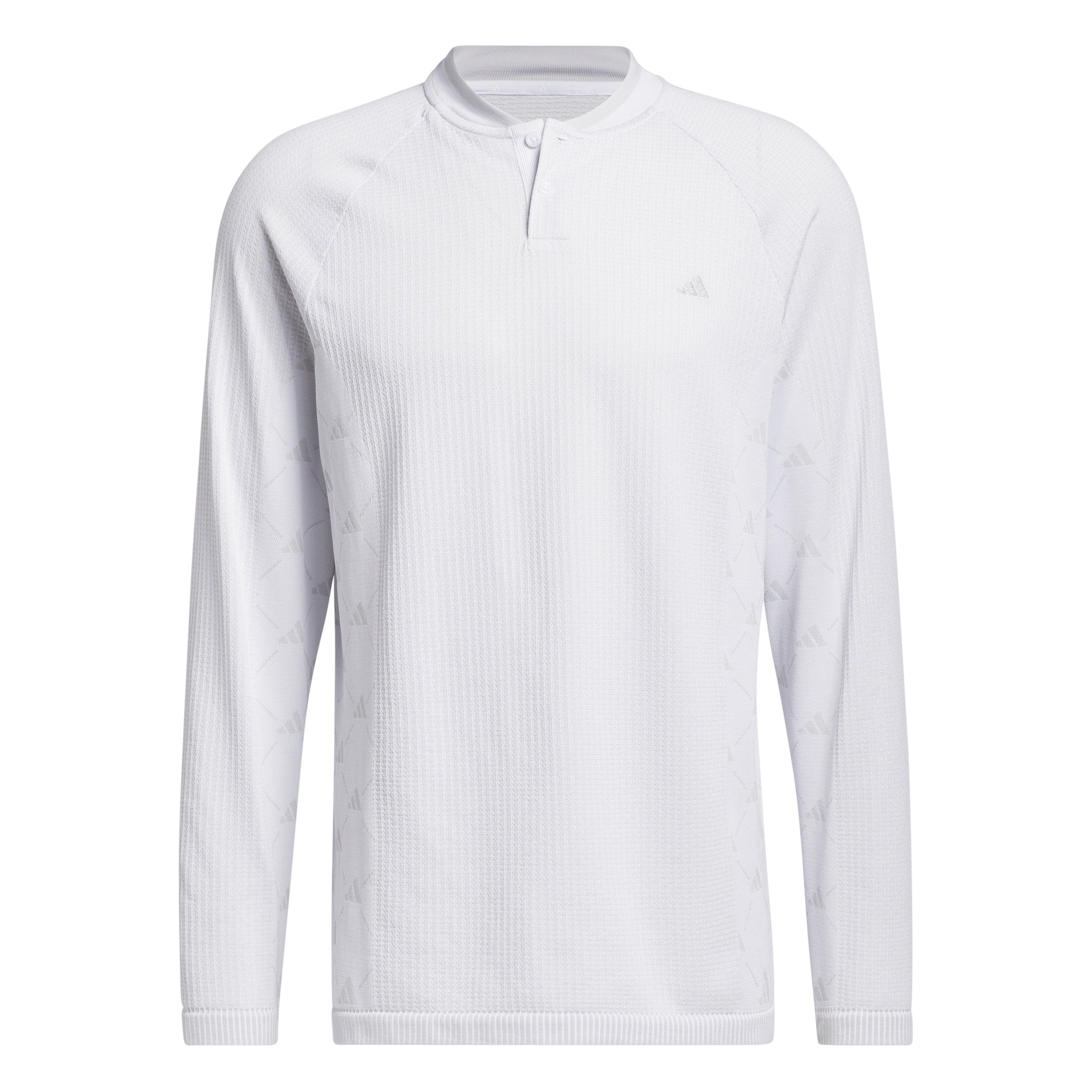 adidas Golf Ultimate365 Tour Primeknit Long Sleeve Polo Shirt - White