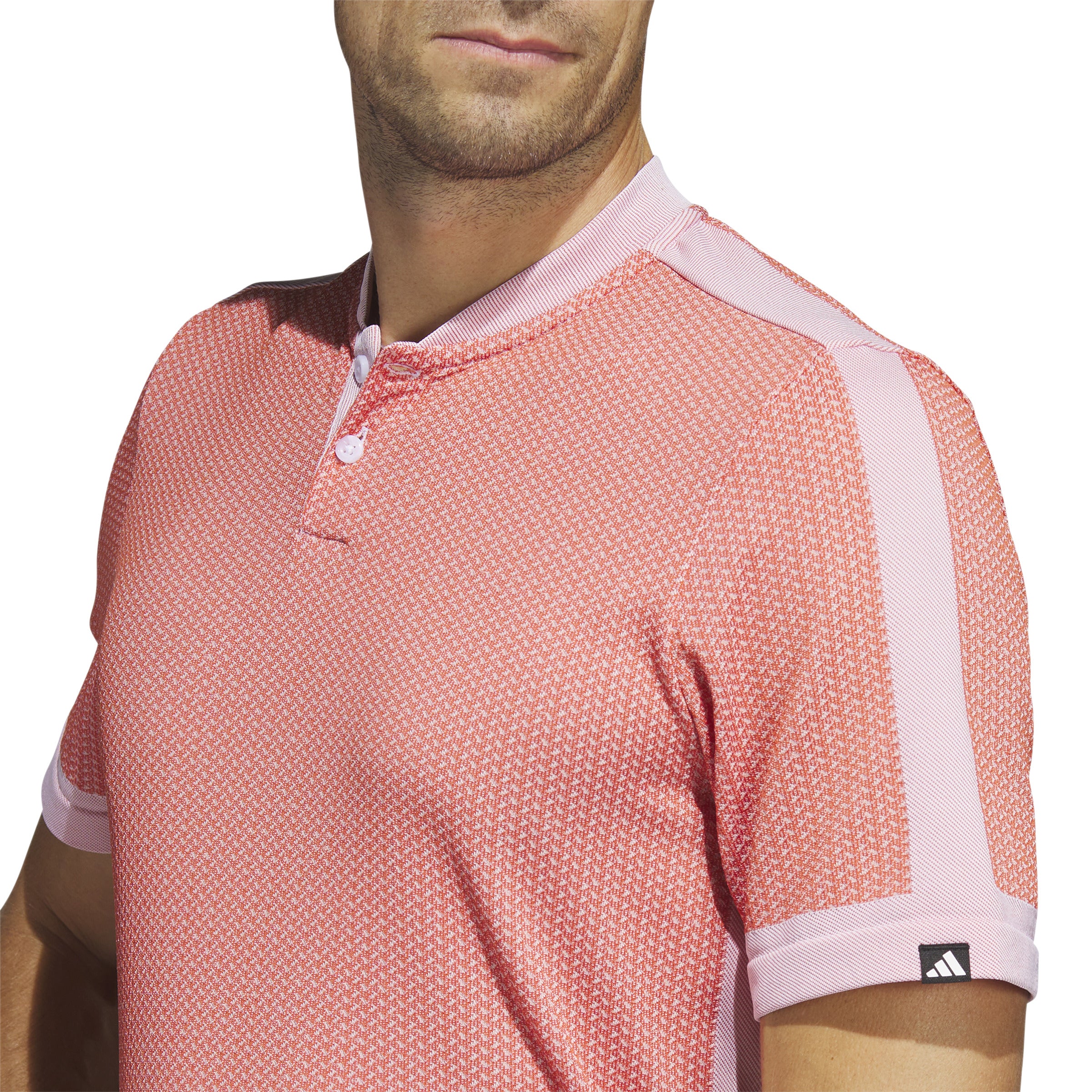 adidas Ultimate365 Tour Textured PRIMEKNIT Golf Polo Shirt- Red/White SS23