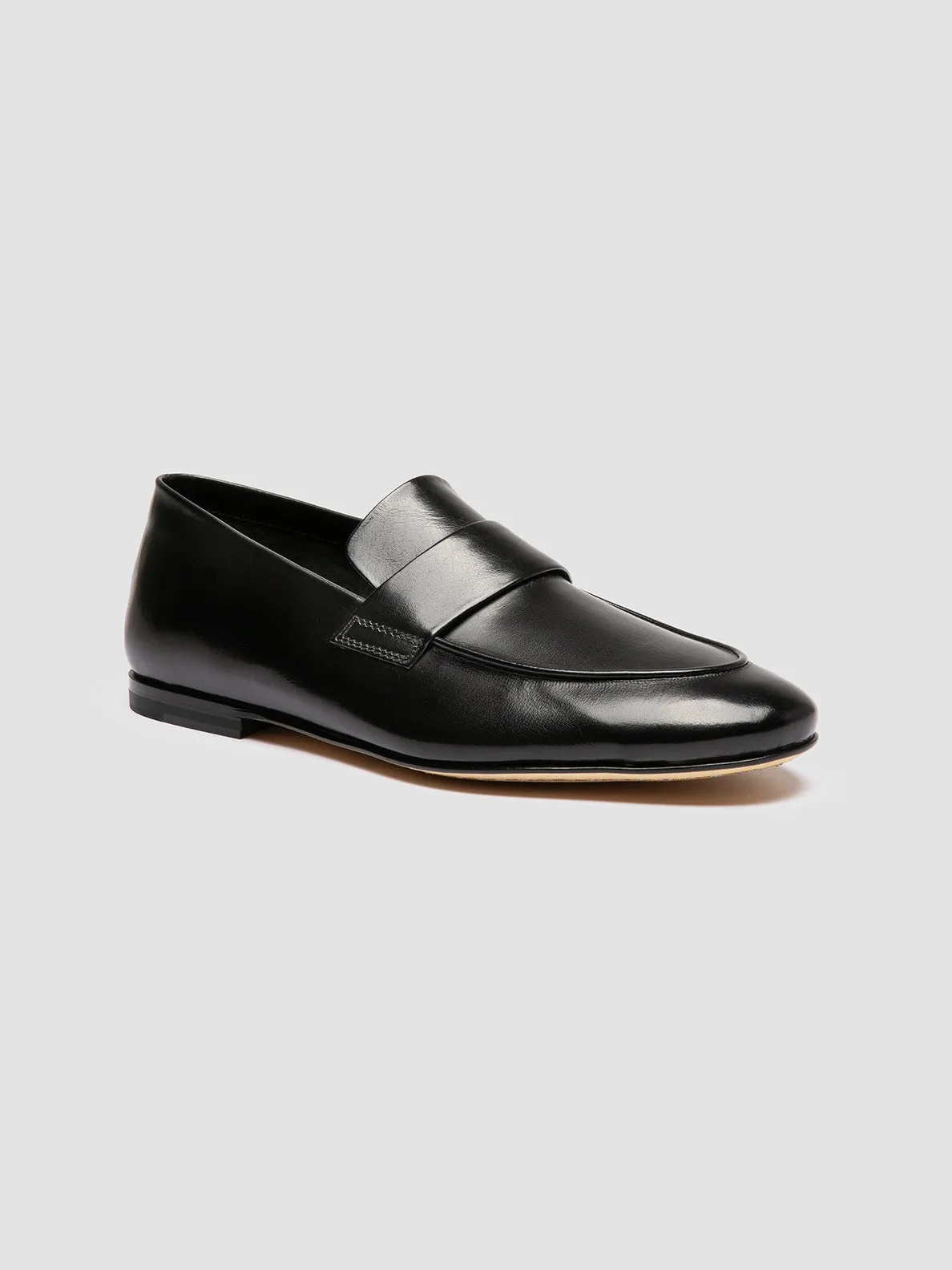 AIRTO 001 - Black Leather Penny Loafers