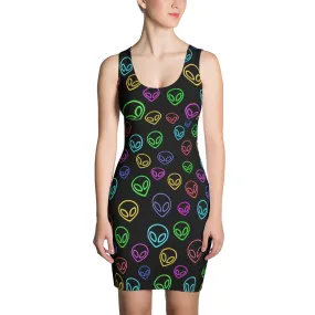 Alien Outline Bodycon Dress