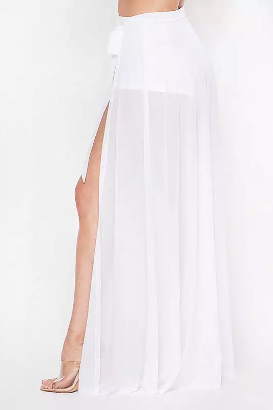 Amora Cover Up Skirt - White