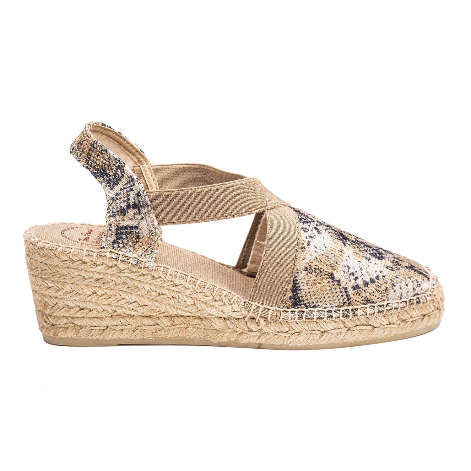 Animal Print Cotton Blend Wedge Espadrille for Women - Terra-MB