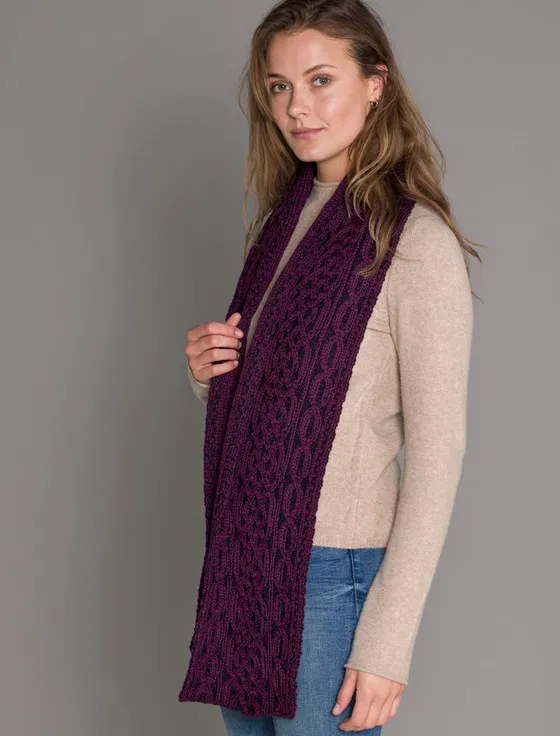 Aran Plated Scarf