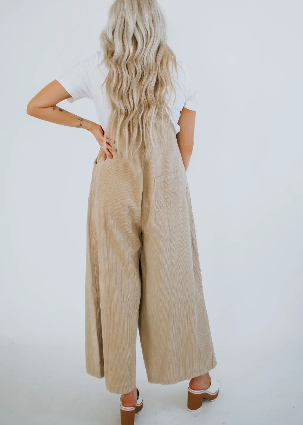 Astrid Corduroy Wide Leg Overalls