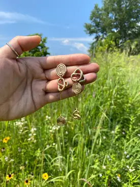 Asymmetric Spiral Knot Earrings