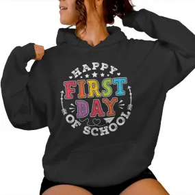 Back To School First Day Of School Teacher Women Hoodie