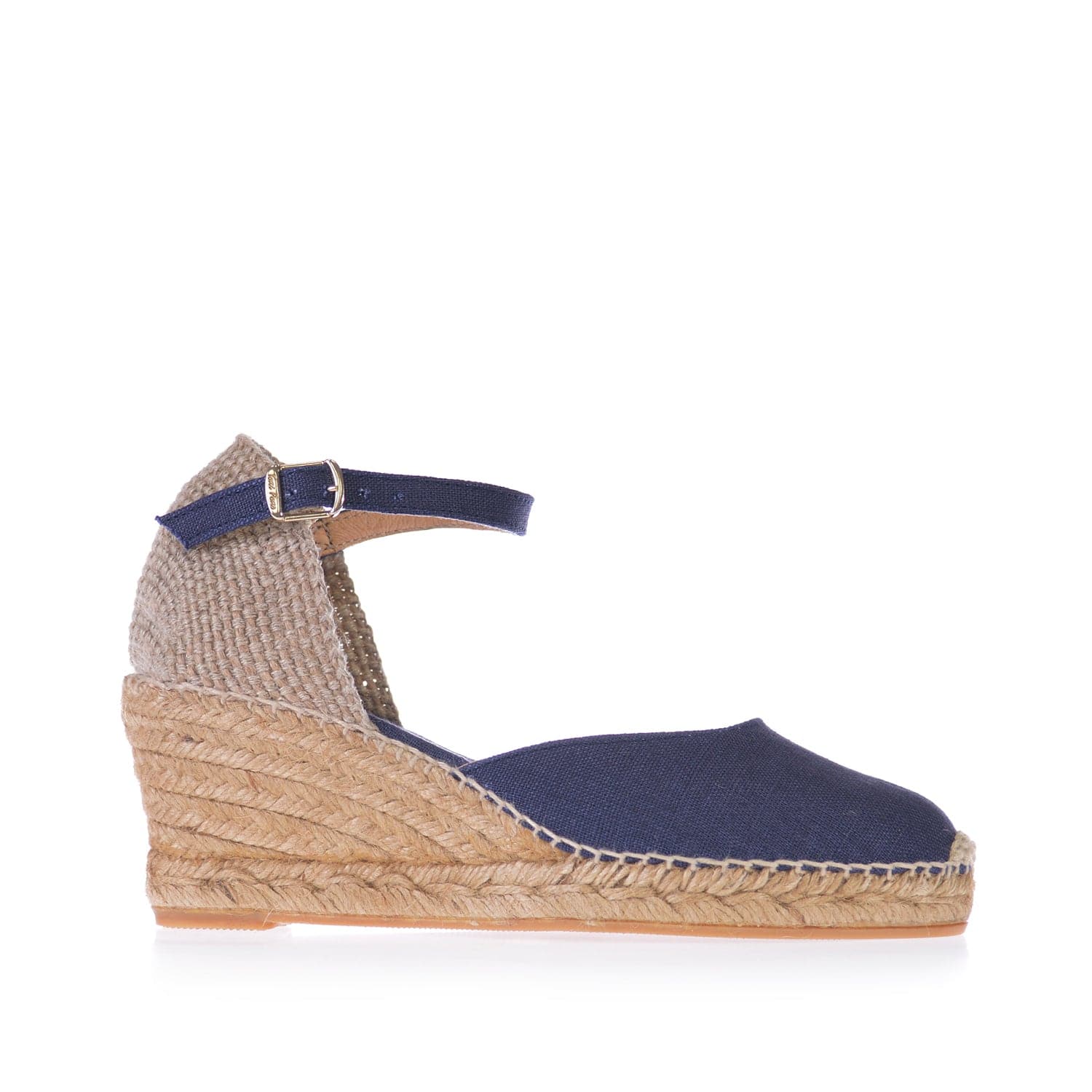 Basic Closed Toe Linen Wedge Espadrille for Women - Caldes