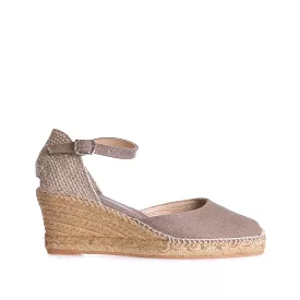 Basic Closed Toe Linen Wedge Espadrille for Women - Caldes