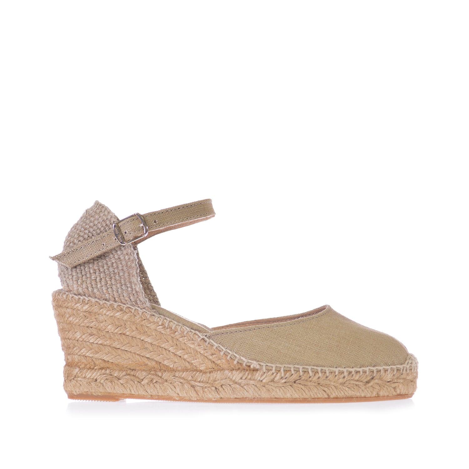 Basic Closed Toe Linen Wedge Espadrille for Women - Caldes