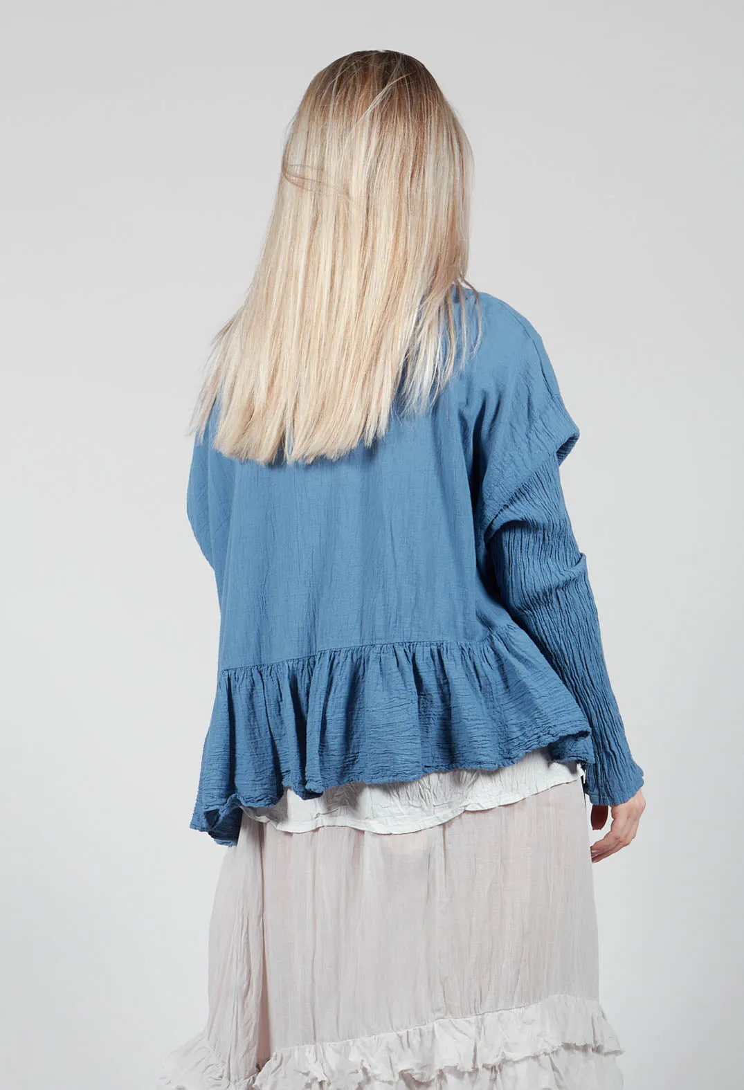 Bauchlos Shirt in Oxalis Blue