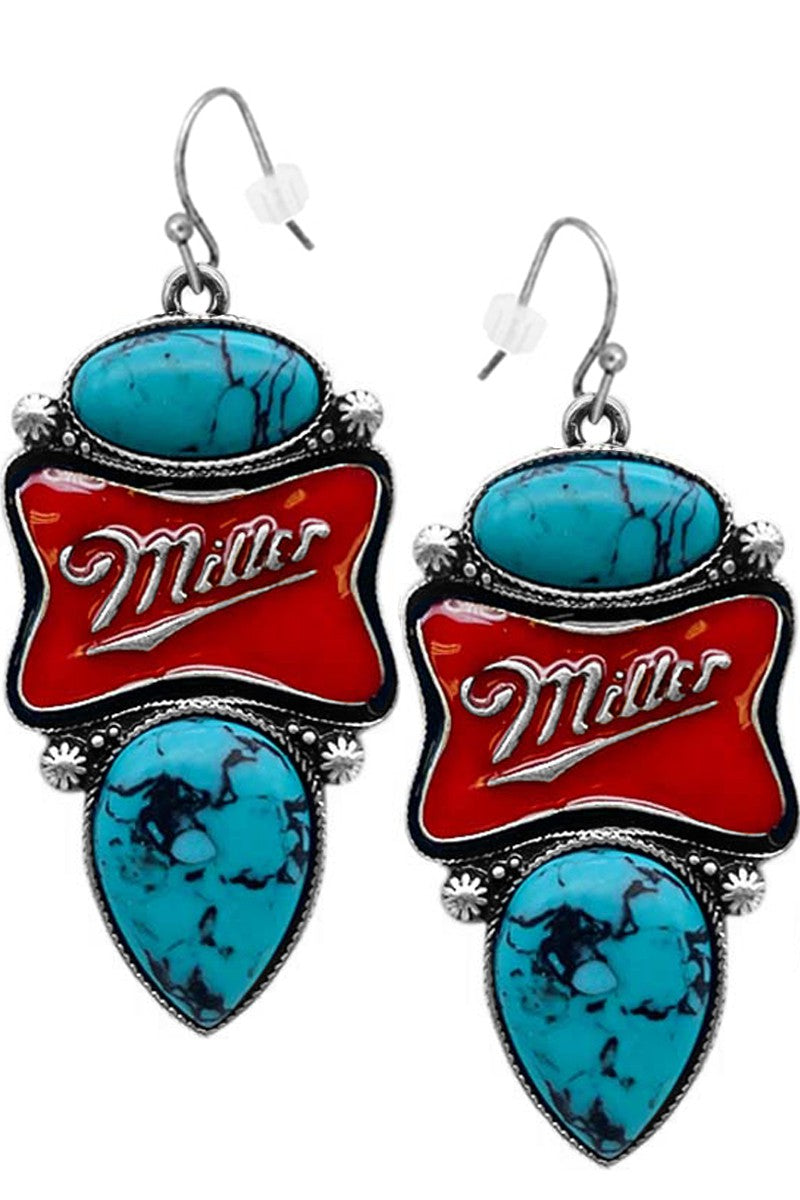 BEER LOGO EARRINGS