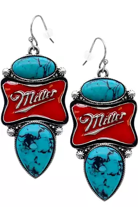 BEER LOGO EARRINGS