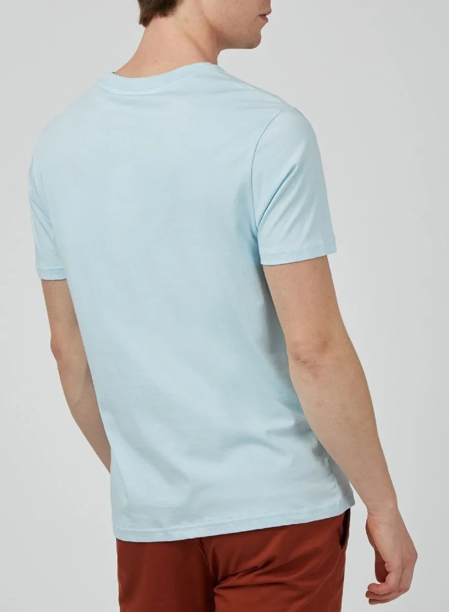 Ben Sherman Pocket Crew Neck T-Shirt Sky Blue