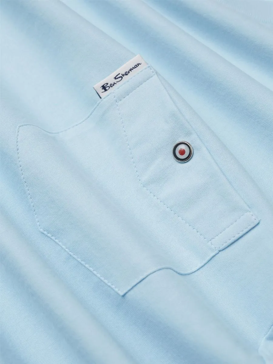 Ben Sherman Pocket Crew Neck T-Shirt Sky Blue