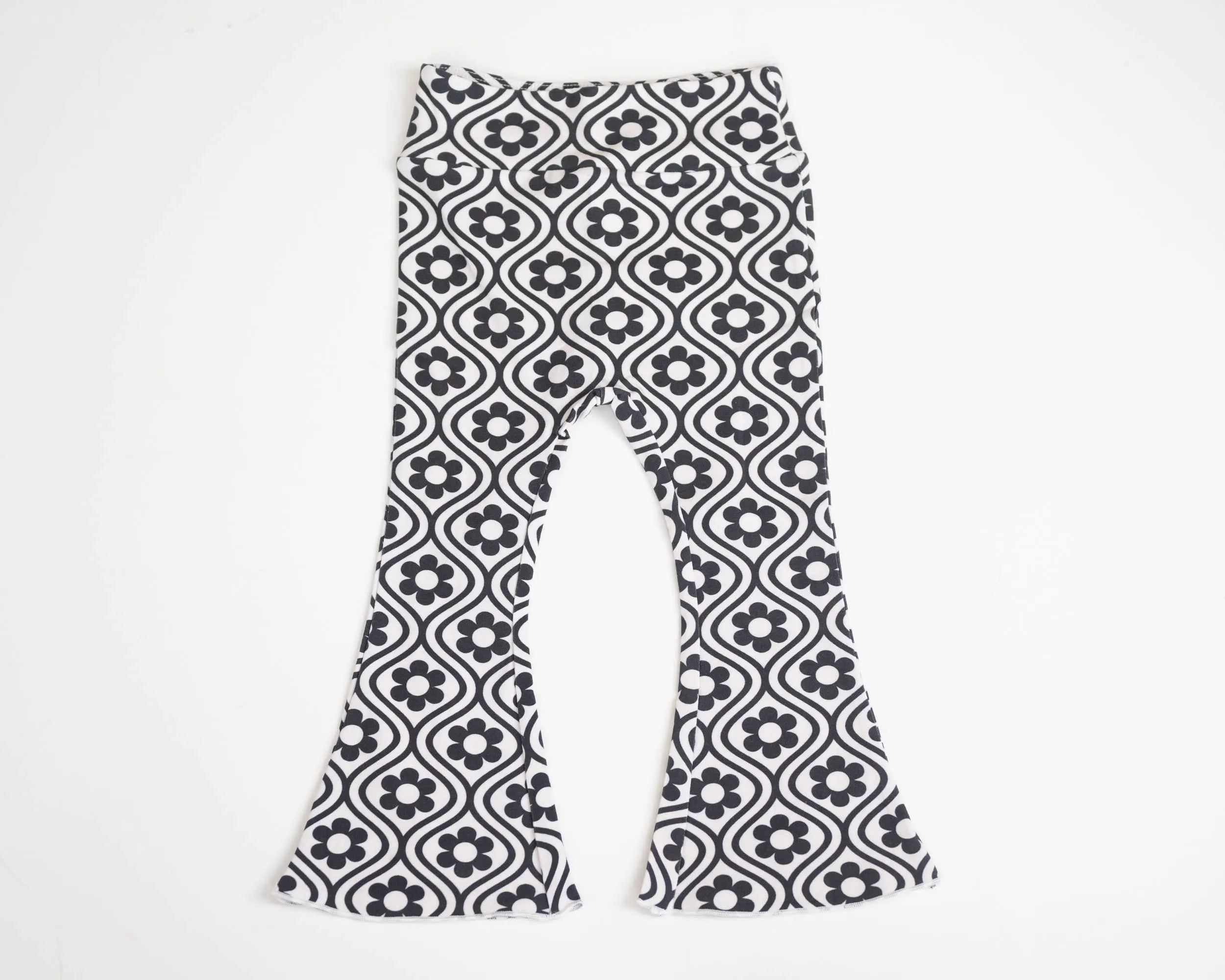 Black and White Groovy Bell Bottoms