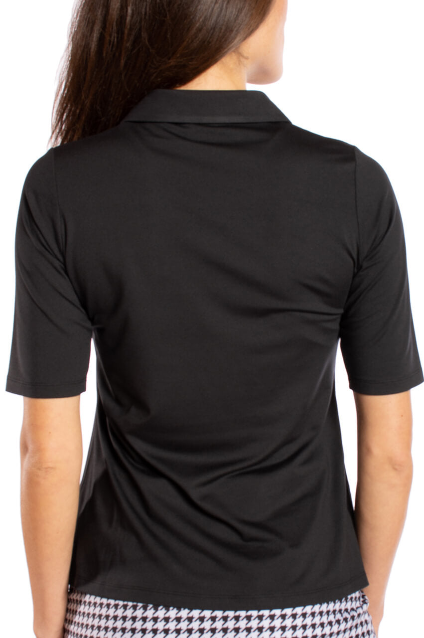 Black Fabulous Elbow Polo