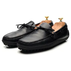 Black Leather Driving Loafers UK 10