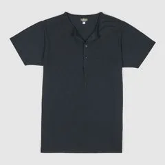 Black Sign Short Sleeve Henley T-Shirt