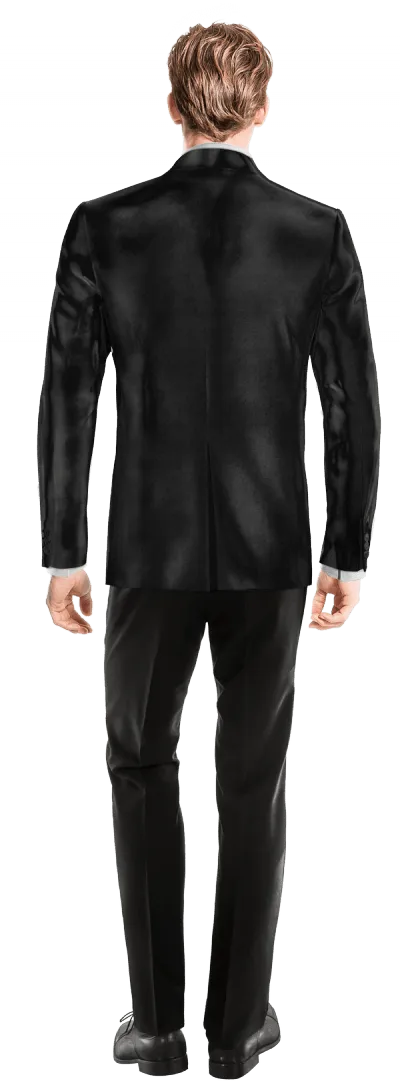  Blazer cruzada negro Ónix de terciopelo esencial