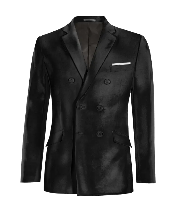  Blazer cruzada negro Ónix de terciopelo esencial