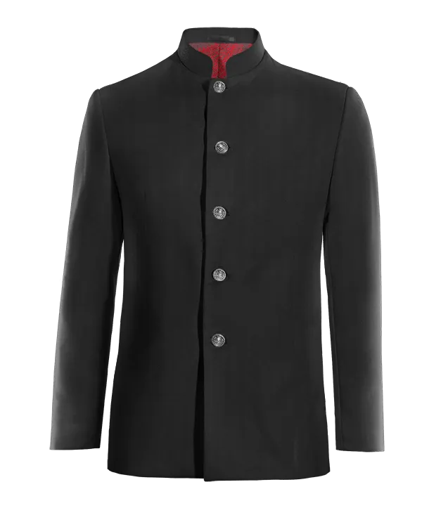  Blazer cuello mao negro Ónix esencial