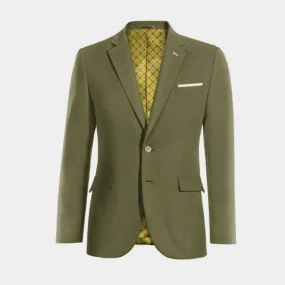  Blazer verde de lino esencial y pañuelo