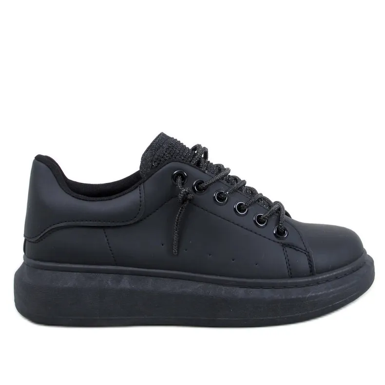 Brans All Black wedge sneakers