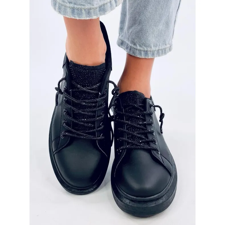 Brans All Black wedge sneakers