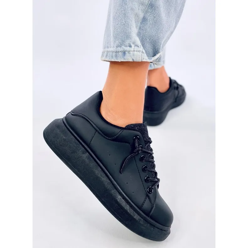 Brans All Black wedge sneakers