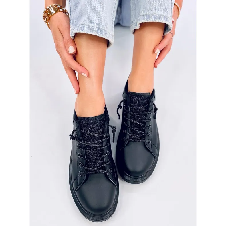 Brans All Black wedge sneakers