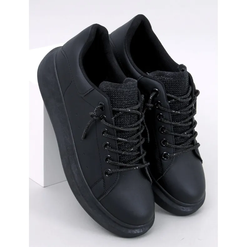 Brans All Black wedge sneakers