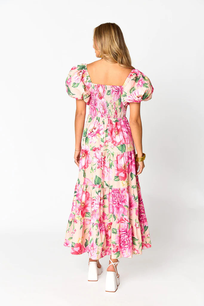 BUDDYLOVE JUNO PUFF SLEEVE MAXI DRESS - EXPLORER