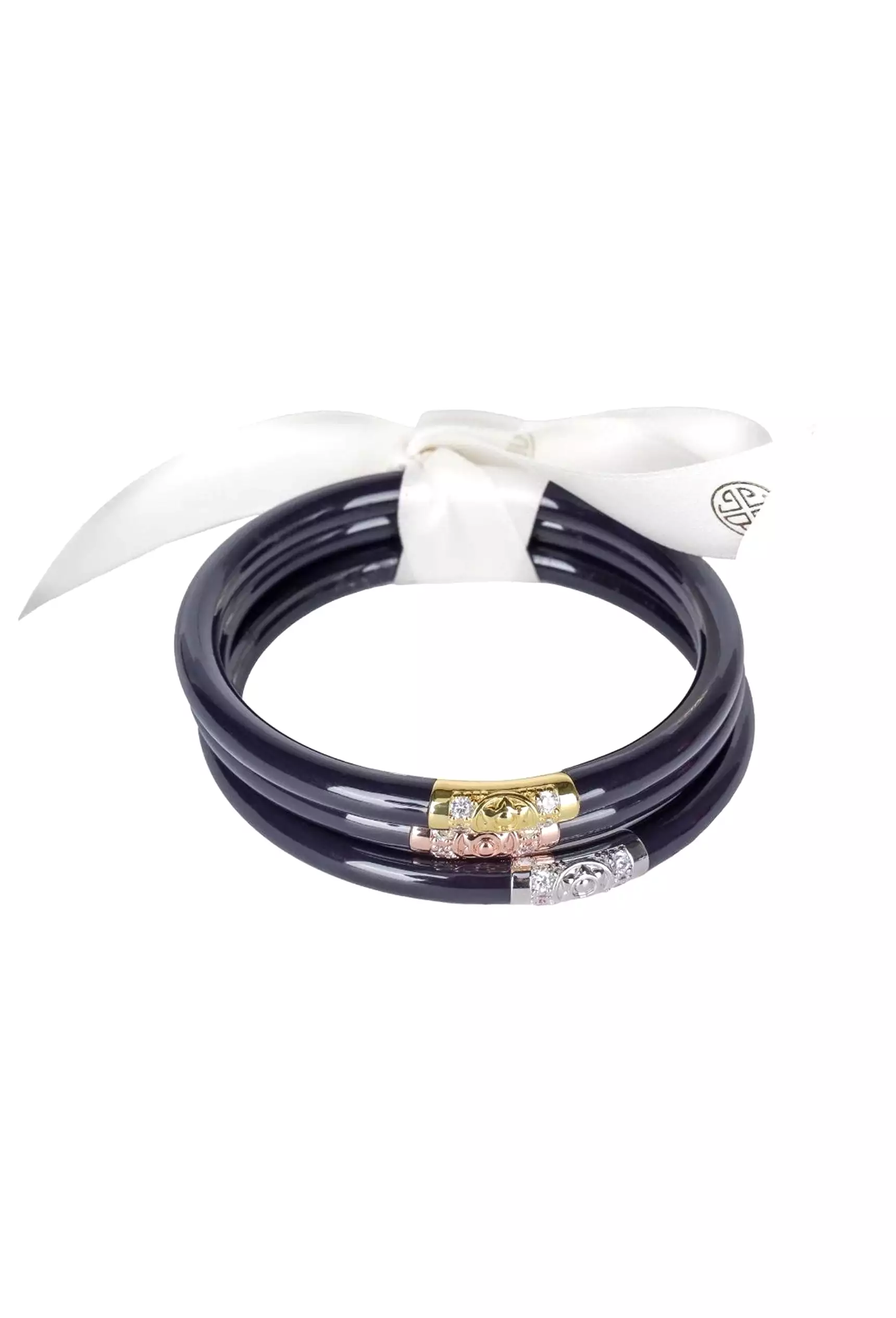 BUDHAGIRL Three Kings All Weather Bangles in Navy