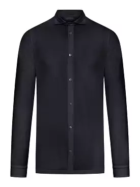 button-down fastening shirt