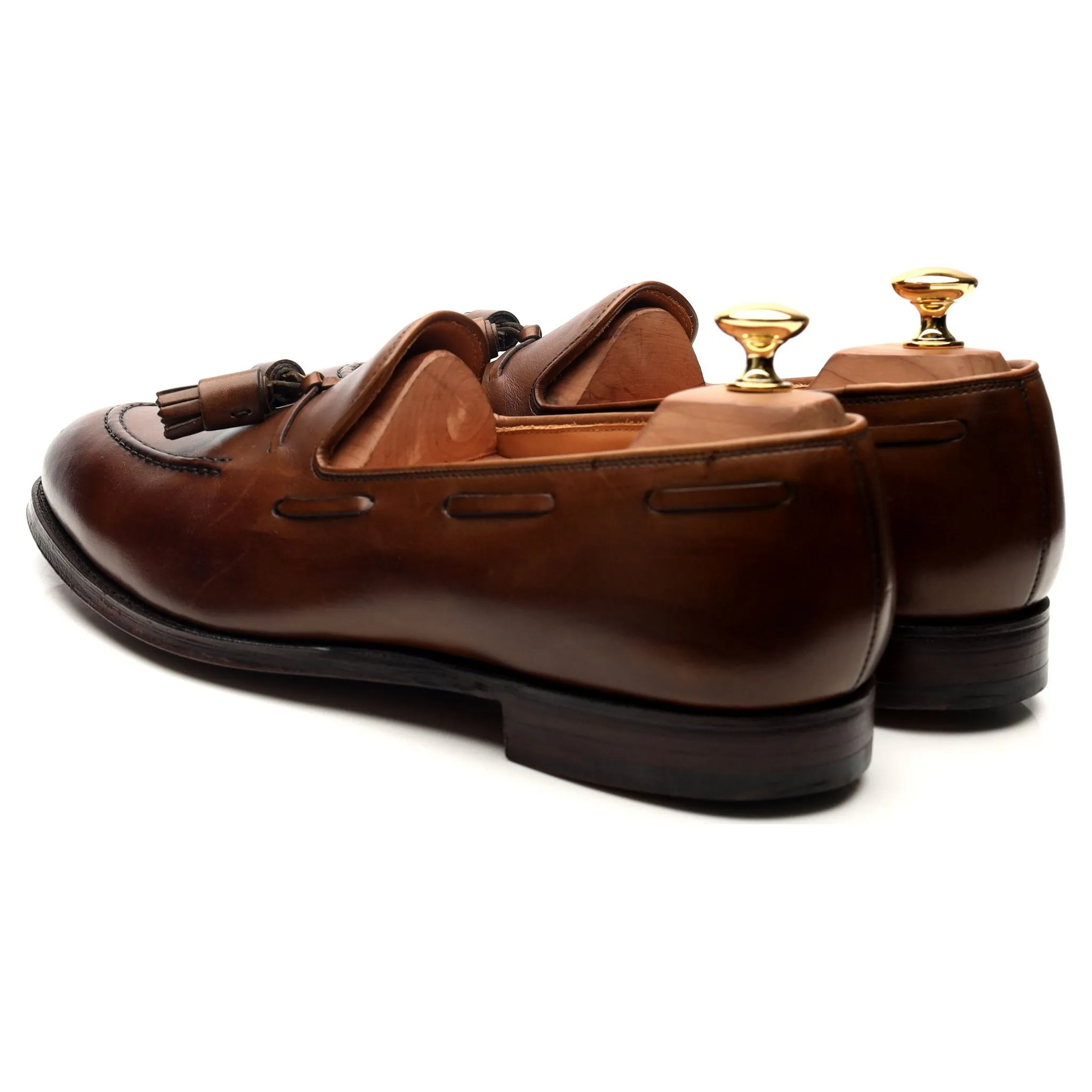 'Cavendish 2' Dark Brown Leather Tassel Loafers UK 9.5 E