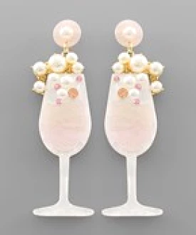 Cheers to Pinkmas Earrings