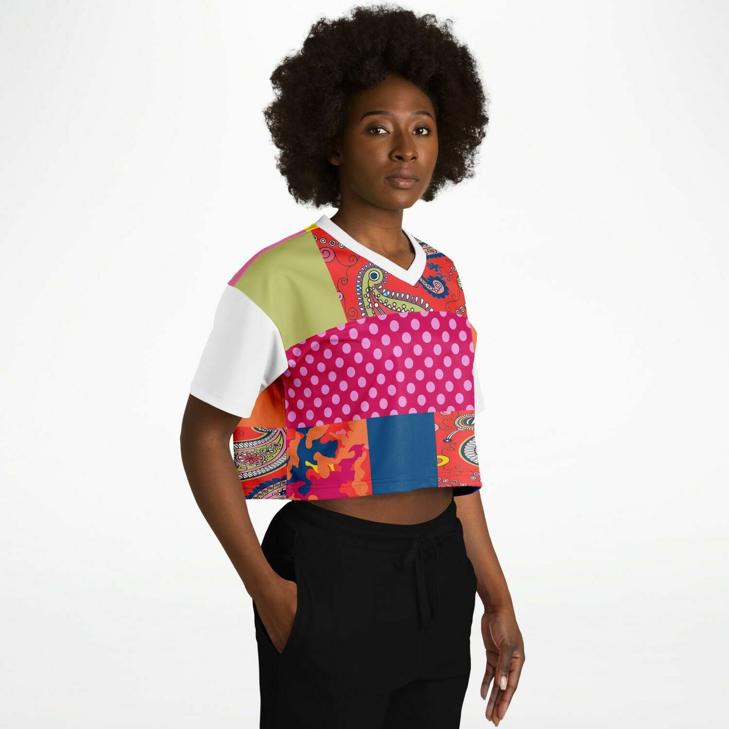 Chili Pepper Patchwork Crop Jersey