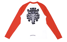 Chrome Hearts Dagger Baseball Shirt White/Red