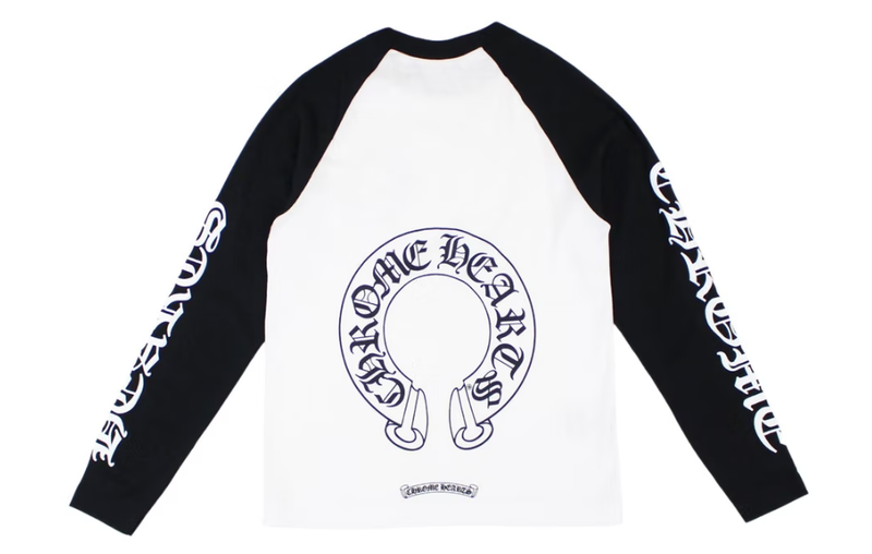 Chrome Hearts Horseshoe Baseball Shirt White/Black