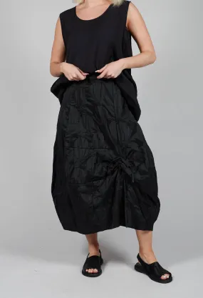 Circle Texture Skirt in Black