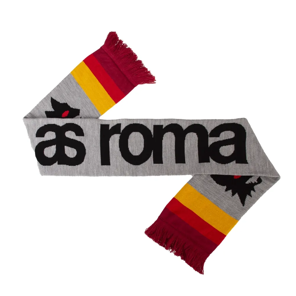 COPA Football - AS Roma Retro Stripes Scarf - Grey