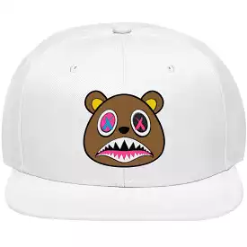 CRAZY BAWS : White Snapback Hat