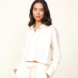 Cropped Poplin Shirt